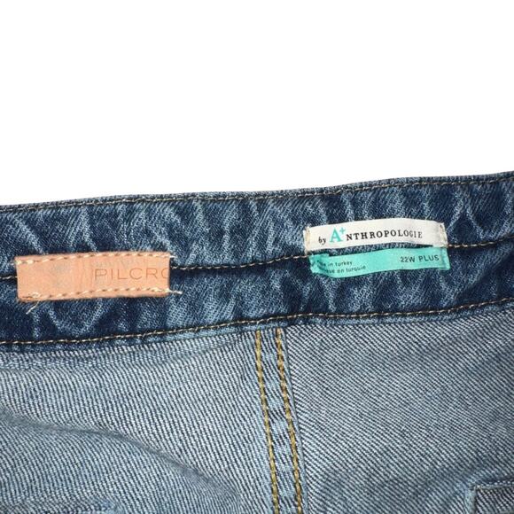 Anthropologie Pilcro The Wanderer Relaxed Jeans Plus Size 22W Blue Medium Wash - Picture 8 of 11